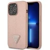 Guess GUHCP14LPSATLP Apple iPhone 14 Pro 6,1″ rožinės spalvos kietas dėklas SaffianoTriangle Logo