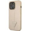 Guess GUHCP14LPSATLE Apple iPhone 14 Pro 6,1″ beige kietas dėklas SaffianoTriangle Logo