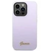Guess GUHCP14LSLSMU Apple iPhone 14 Pro 6,1″ violetinės spalvos kietas dėklas Silicone Vintage Gold Logo