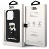Apple iPhone 14 Pro Karl Lagerfeld dėklas Rubber Ikonik 3D (KLHCP14L3DRKINK) juodos spalvos