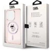 Karl Lagerfeld KLHMP14LHFCCNOP Apple iPhone 14 Pro 6.1″ rožinės spalvos kietas dėklas IML Choupette MagSafe