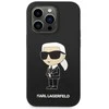 Karl Lagerfeld dėklas, skirtas iPhone 14 Pro 6,1 KLHMP14LSNIKBCK juodos spalvos kietas dėklas , skirtas Silikoninis Ikonik Magsafe