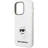 Apple iPhone 14 Pro Karl Lagerfeld dėklas Silicone Choupette (KLHCP14LSNCHBCH) baltos spalvos