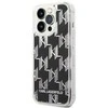 Apple iPhone 14 Pro Karl Lagerfeld dėklas Liquid Glitter Monogram (KLHCP14LLMNMK) juodos spalvos