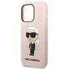 Apple iPhone 14 Pro Karl Lagerfeld dėklas Silicone Ikonik (KLHCP14LSNIKBCP) rožinės spalvos
