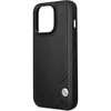 BMW BMHCP14X22RBDK dėklas Apple iPhone 14 Pro Max 6.7″ juodos spalvos kietas dėklas Leather Mėlyna Dots