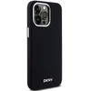 Apple iPhone 14 Pro Max DKNY dėklas Liquid Silicone Small Metal Logo MagSafe (DKHMP14XSMCHLK) juodos spalvos