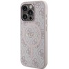 Guess GUHMP14XG4GFRP Apple iPhone 14 Pro Max 6.7" rožinės spalvos dėklas 4G Collection Leather Metal Logo Mag