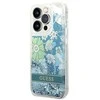 Guess GUHCP14XLFLSN Apple iPhone 14 Pro Max 6,7″ žalias kietas dėklas Flower Liquid Glitter