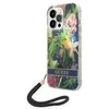 Guess GUOHCP14XHFLSB Apple iPhone 14 Pro Max 6,7" mėlynas kietas dėklas su gėlių raštu