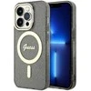 Apple iPhone 14 Pro Max Guess dėklas Glitter Gold MagSafe (GUHMP14XHCMCGK) juodos spalvos