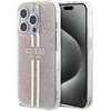 Apple iPhone 14 Pro Max Guess dėklas IML 4G Gold Stripe (GUHCP14XH4PSEGP) rožinės spalvos