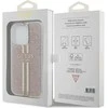 Guess GUHCP14XH4PSEGP Apple iPhone 14 Pro Max 6.7″ rožinės spalvos kietas dėklas IML 4G Gold Stripe