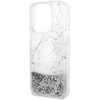 Guess GUHCP14XLCSGSGH Apple iPhone 14 Pro Max 6.7″ baltos spalvos kietas dėklas Liquid Glitter Marble