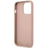 Guess GUHCP14XPSATLP Apple iPhone 14 Pro Max 6,7″ rožinės spalvos kietas dėklas SaffianoTriangle Logo