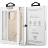 Guess GUHCP14XPSATLE Apple iPhone 14 Pro Max 6,7″ beige kietas dėklas SaffianoTriangle Logo