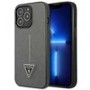 Apple iPhone 14 Pro Max Guess dėklas Saffianotriangle Logo (GUHCP14XPSATLG) sidabrinės spalvos