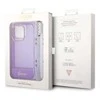 Apple iPhone 14 Pro Max Guess dėklas Translucent Pearl Strap violetinės spalvos