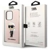 Apple iPhone 14 Pro Max Karl Lagerfeld dėklas silikoninis NFT Ikonik Magsafe (KLHMP14XSNIKBCP) rožinės spalvos