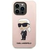 Karl Lagerfeld KLHMP14XSNIKBCP Apple iPhone 14 Pro Max 6,7″ kietas dėklas rožinės spalvos Silicone Ikonik Magsafe