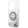 Apple iPhone 14 Pro Max Karl Lagerfeld dėklas Liquid Glitter RSG sidabrinės spalvos