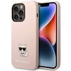 Karl Lagerfeld KLHCP14XSLCTPI Apple iPhone 14 Pro Max 6,7″ kietas dėklas light rožinės spalvos Silicone Choupet