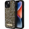 Apple iPhone 15 Guess dėklas Rhinestone Metal Logo (GUHCP15SPFGSBSD) geltonos spalvos
