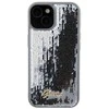 Guess GUHCP15SPSFDGSS Apple iPhone 15 / 14 / 13 6.1″ sidabrinis kietas dėklas Sequin Script Metal