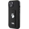 Karl Lagerfeld KLHCP15SGSACHPK Apple iPhone 15/ 14 / 13 6.1″ juodos spalvos kietas dėklas Gripstand Saffiano Chou