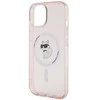 Karl Lagerfeld KLHMP15SHFCCNOP Apple iPhone 15/ 14 / 13 6.1″ rožinės spalvos kietas dėklas IML Choupette MagSafe