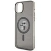 Apple iPhone 15 Karl Lagerfeld dėklas Karl&Choupette Glitter MagSafe (KLHMP15SHGKCNOK) juodos spalvos