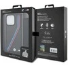 Dėklas BMW BMHCP15L23PSVTK Apple iPhone 15 Pro 6.1″ juodos spalvos hardcase M Edition Carbon Tricolor Lines & Strap