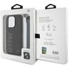 Dėklas BMW BMHCP15L23RMRLK Apple iPhone 15 Pro 6.1″ juodos spalvos kietas dėklas Signature Leather Wordmark Cord