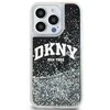 Apple iPhone 15 Pro DKNY dėklas Liquid Glitter Big Logo (DKHCP15LLBNAEK) juodos spalvos