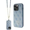 Guess GUHCP15LP4TDSCPB Apple iPhone 15 Pro 6.1″ mėlynas kietas dėklas Crossbody 4G Metal Logo