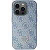 Guess GUHCP15LP4TDSCPB Apple iPhone 15 Pro 6.1″ mėlynas kietas dėklas Crossbody 4G Metal Logo