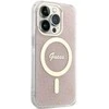 Guess GUHMP15LH4STP Apple iPhone 15 Pro 6.1″ rožinės spalvos kietas dėklas IML 4G MagSafe