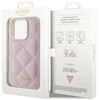 Dėklas GUESS GUHCP15LPSQSQSP IPHONE 15 PRO 6.1 "Rožinis/Rožinis HARDCASE QUILTED METAL LOGO