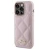 Dėklas GUESS GUHCP15LPSQSQSP IPHONE 15 PRO 6.1 "Rožinis/Rožinis HARDCASE QUILTED METAL LOGO