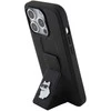 Apple iPhone 15 Pro Karl Lagerfeld dėklas Gripstand Saffiano Choupette Pins (KLHCP15LGSACHPK) juodos spalvos