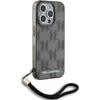 Karl Lagerfeld KLHCP15LHKDPNSK Apple iPhone 15 Pro 6.1″ juodos spalvos kietas dėklas IML Mono KL Pattern & Cord