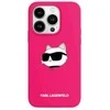 Karl Lagerfeld KLHMP15LSCHPPLF Apple iPhone 15 Pro 6.1″ fuschia kietas dėklas Silicone Choupette Head Mag