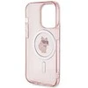 Apple iPhone 15 Pro Karl Lagerfeld dėklas IML Choupette MagSafe (KLHMP15LHFCCNOP) rožinės spalvos