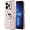 Apple iPhone 15 Pro Karl Lagerfeld dėklas IML Choupette MagSafe (KLHMP15LHFCCNOP) rožinės spalvos