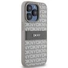 Apple iPhone 15 Pro Max DKNY dėklas odinis Mono Stripe & Metal Logo (DKHCP15XPRTHSLE) beige