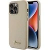 Dėklas GUESS GUHCP15XPGMCSD IPHONE 15 PRO MAX 6.7 "ZLOTY/LIGHT GOLD HARDCASE GLITTER GLOSSY SCRIPT
