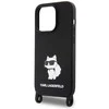 Karl Lagerfeld KLHCP15XSCBSCNK Apple iPhone 15 Pro Max 6.7″ kietas dėklas juodos spalvos Crossbody Silicone Choupe