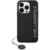 Apple iPhone 15 Pro Max Karl Lagerfeld dėklas Saffiano Rhinestones & Charm (KLHCP15XPSAKDGCK) juodos spalvos