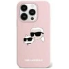 Apple iPhone 15 Pro Max Karl Lagerfeld dėklas Silicone Karl & Choupette Magsafe (KLHMP15XSKCHPPLP) rožinės spalvos