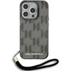 Karl Lagerfeld KLHCP15XHKDPNSK Apple iPhone 15 Pro Max 6.7″ juodos spalvos kietas dėklas IML Mono KL Pattern & Cor